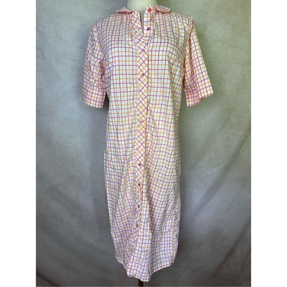 Vintage Shirt Dress Plaid